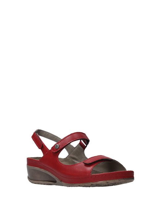 Wolky Red Pica Slingback Wedge Sandal