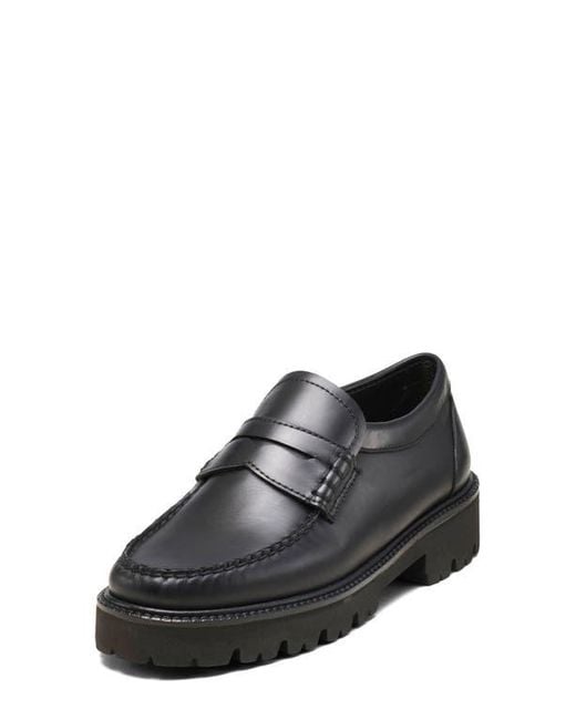 G.H.BASS Black Grace Super Lug Sole Penny Loafer