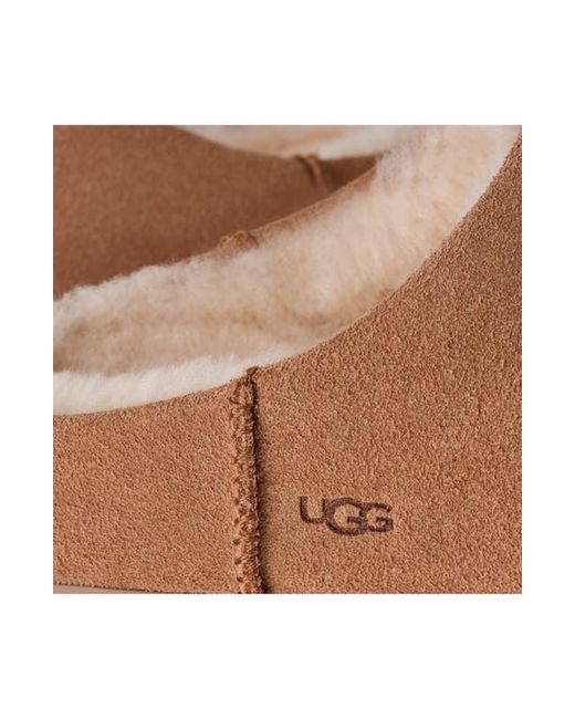 Ugg Brown Elea Waterproof Suede Slipper