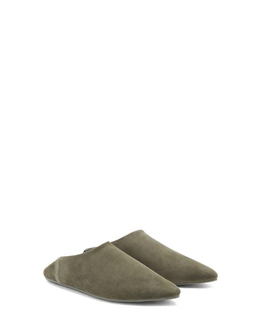 Mango Green Leather Collapsible Heel Shoe