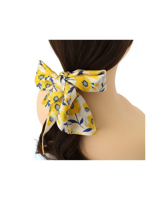 Kate Spade Yellow Sunshine Floral Silk Covertible Hair Tie