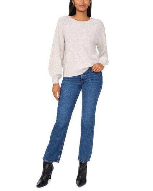 Vince Camuto White Raglan Sleeve Sweater