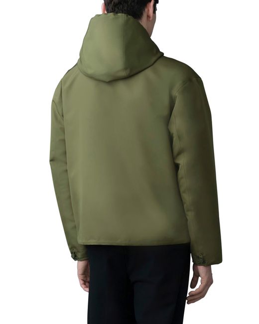 Mackage Green Eric Hooded Raincoat for men