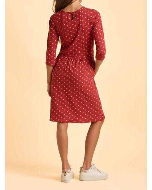 Brakeburn Freya 3/4 Sleeve Embroidered Midi Dress