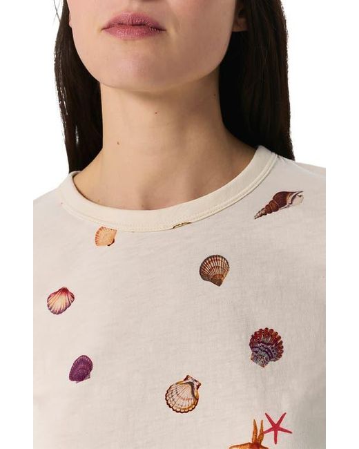 Rag & Bone Natural Seashell Print Cotton T-Shirt