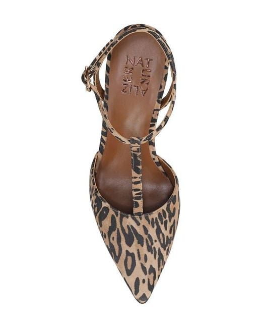 Naturalizer Brown Astrid T-Strap Pointed Toe Pump