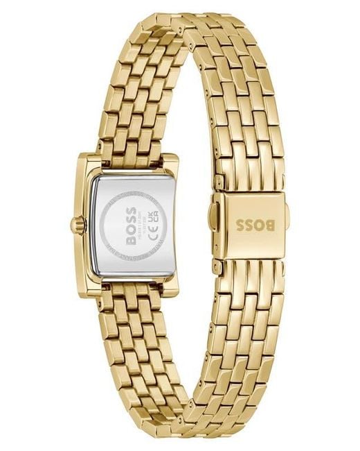 Boss Metallic Lucy Precious Rectangular Watch, 18.5Mm