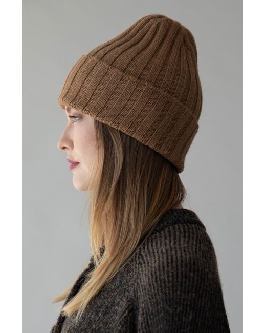 SSKEIN Natural Ribbed Beanie