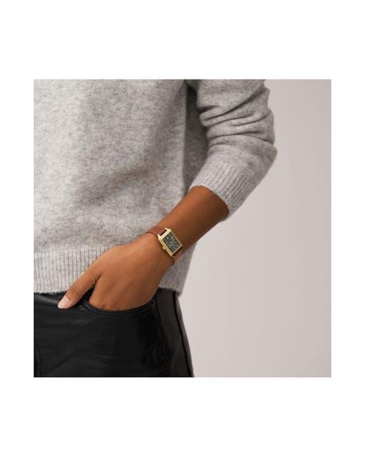 Fossil Brown Raquel Leather Strap Watch, 23Mm