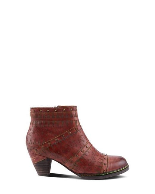 Spring Step Brown Niobe Cap Toe Bootie