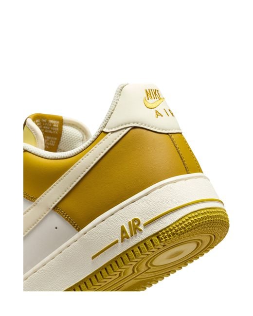 Nike Yellow Air Force 1 '07 Basketball Sneaker for men