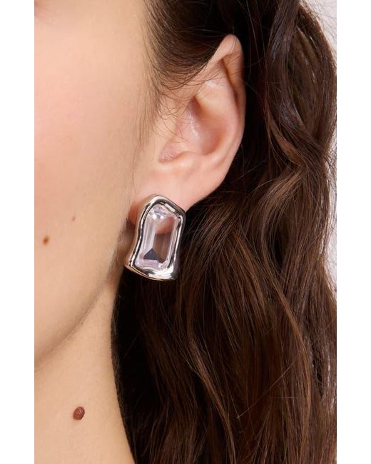 Kate Spade White Molten Glass Statement Stud Earrings