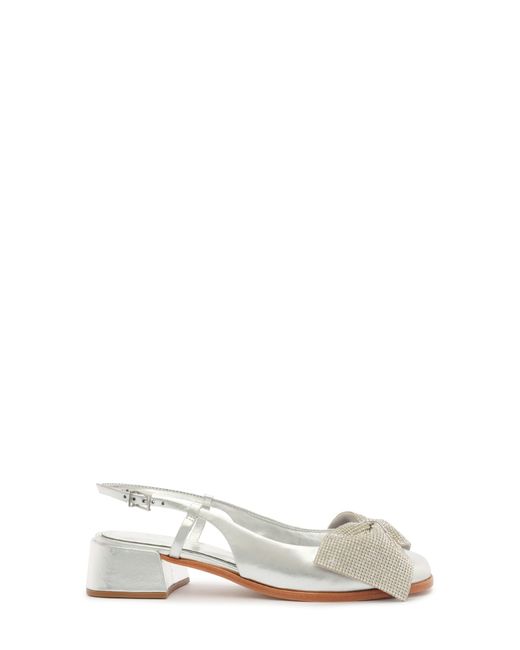 SCHUTZ SHOES Dorothy Bow Slingback Pump in White | Lyst