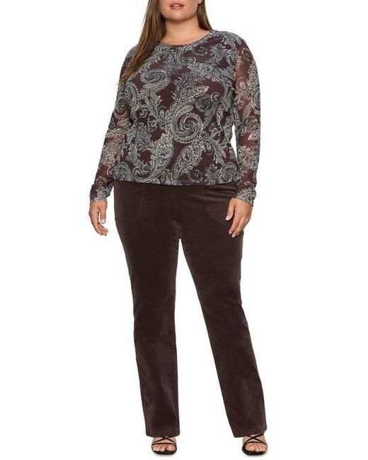 Sanctuary Black Perfect Floral Long Sleeve Mesh T-Shirt