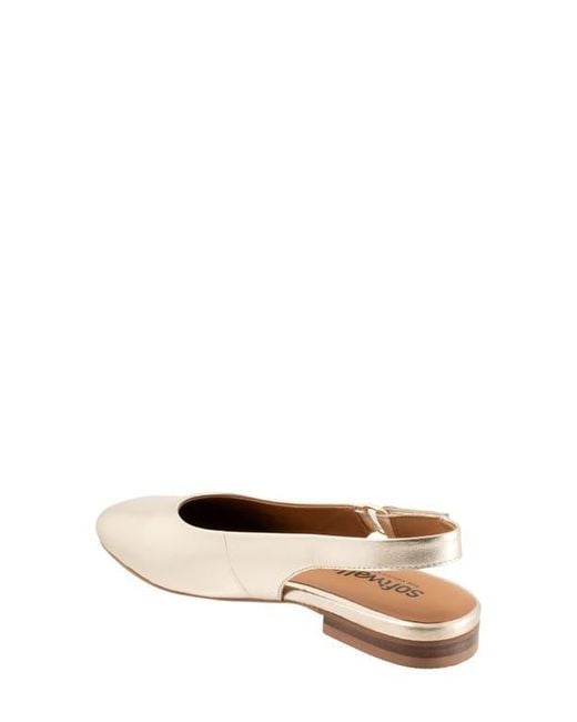 Softwalk® White Katy Slingback Flat