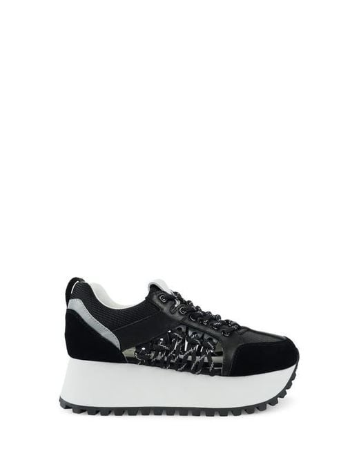 Zigi Black Dynamo Platform Wedge Sneaker