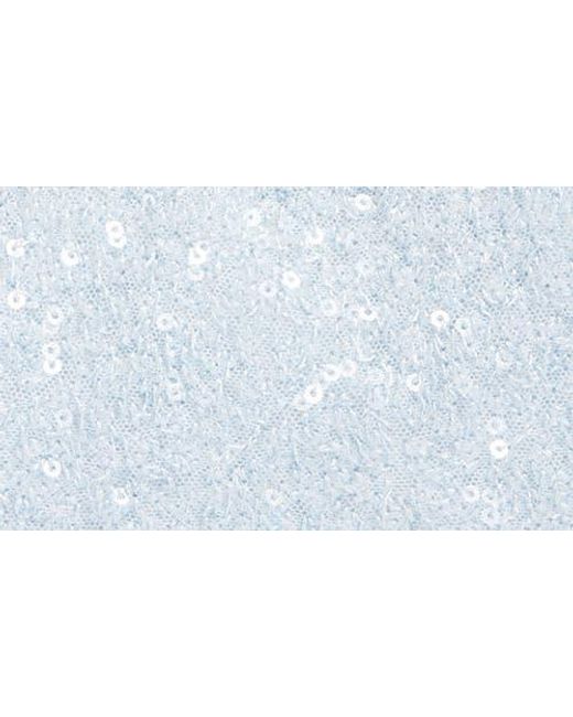 Naked Wardrobe Blue Mini Sequin Top Handle Bag
