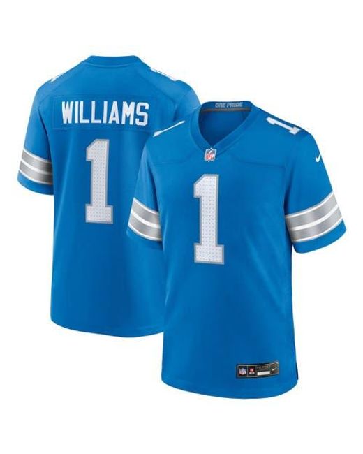 Nike Blue Jameson Williams Detroit Lions Game Player Jersey for men