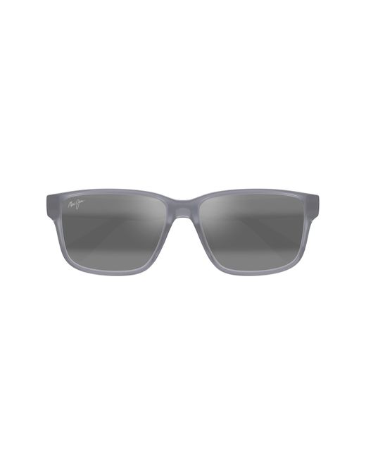 Maui Jim Gray 58Mm Polarizedplus2 Rectangular Sunglasses for men