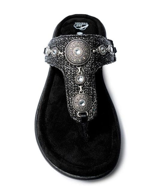 Minnetonka Black Brecca Flip Flop