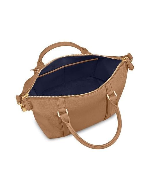 Maison De Sabre Brown Small Leather Weekender Bag