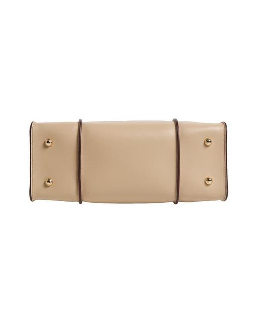 Strathberry Natural Arkshell Top Handle Leather Bag