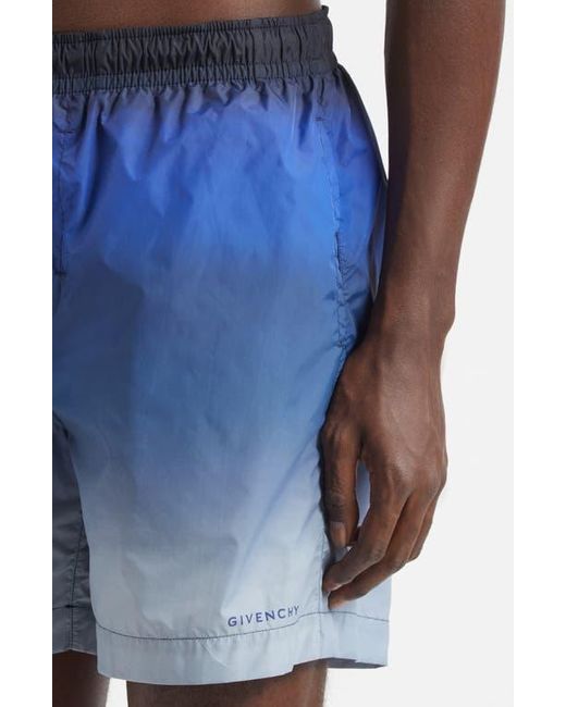 Givenchy Blue Long Swim Trunks for men