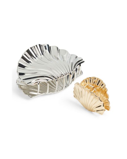 BP. Metallic Assorted 2-Pack Shell Claw Clips