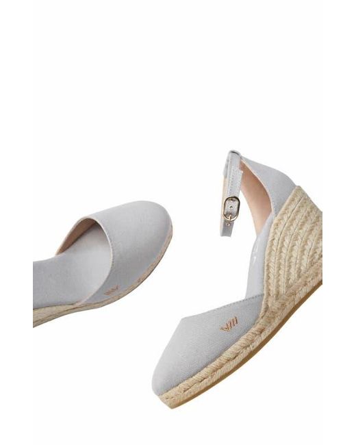 VISCATA White Estartit Canvas Espadrille Wedges
