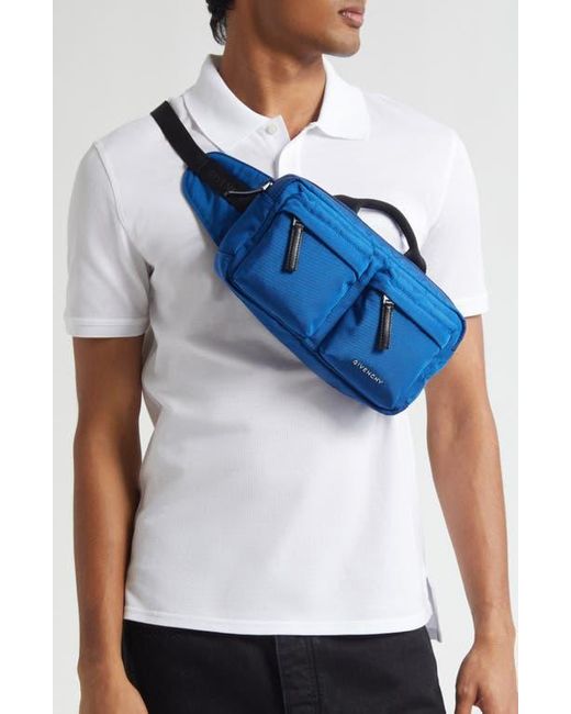 Givenchy Blue Essential U Nylon Belt Bag for men