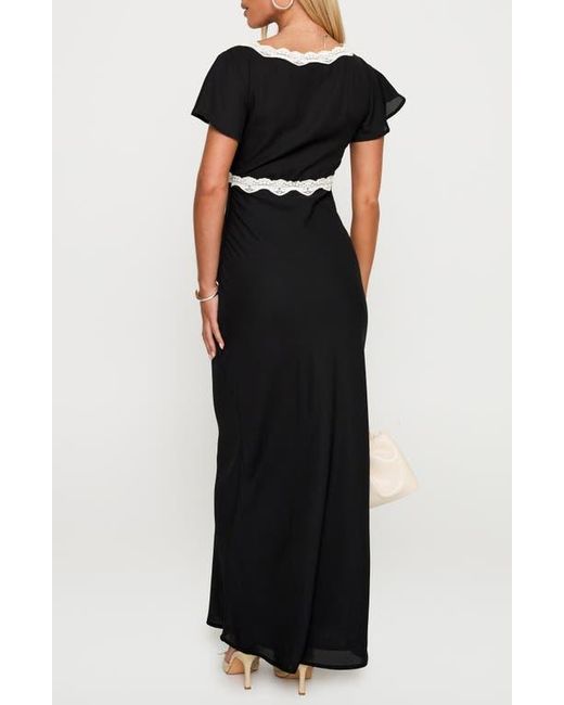Princess Polly Black Barbarita Lace Maxi Dress