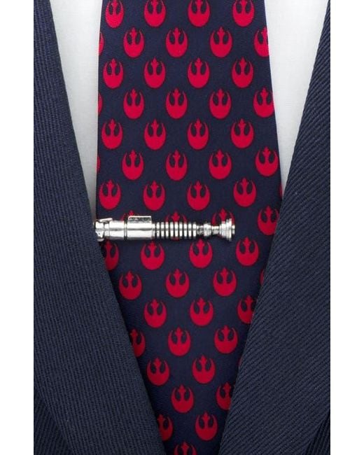 Cufflinks Inc. White Luke Skywalker Lightsaber Tie Clip for men