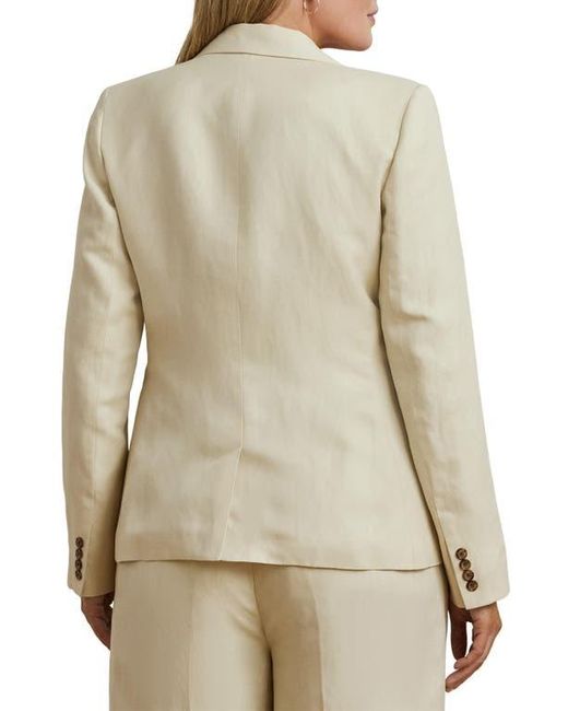 Ralph Lauren Natural Linen Blend Twill Blazer