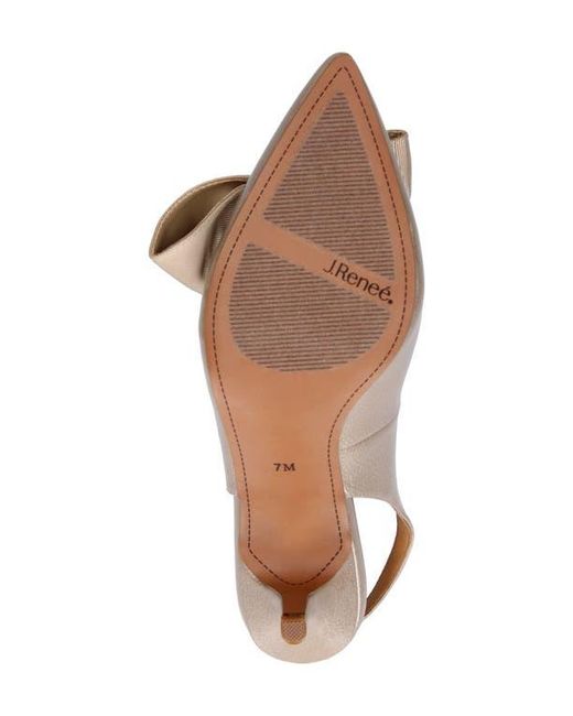 J. Reneé Metallic J.Renée Devika Slingback Pointed Toe Pump
