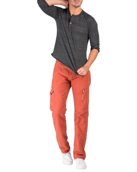 Level 7 Red Cargo Jeans for men