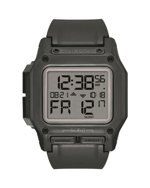 Nixon Gray Regulus Digital Watch, 46Mm for men