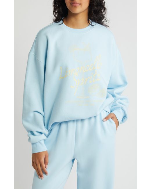 PacSun Blue Limoncello Graphic Sweatshirt