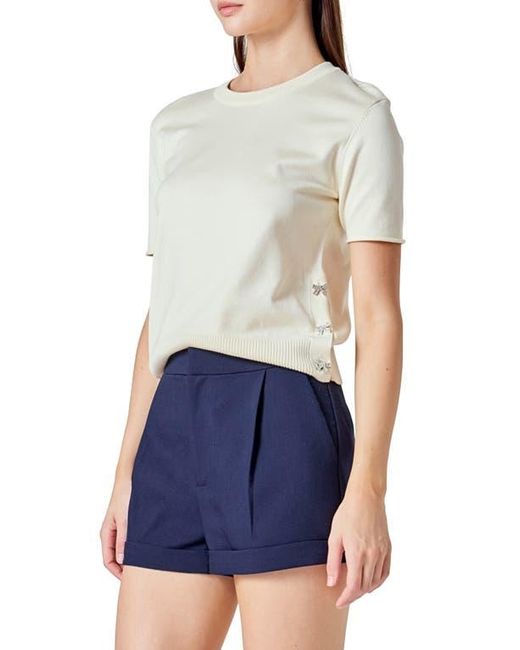 Endless Rose White Side Bow Sweater
