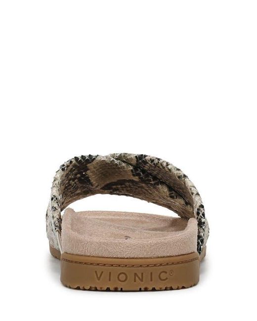 Vionic Gray Etna Crossover Slide Sandal