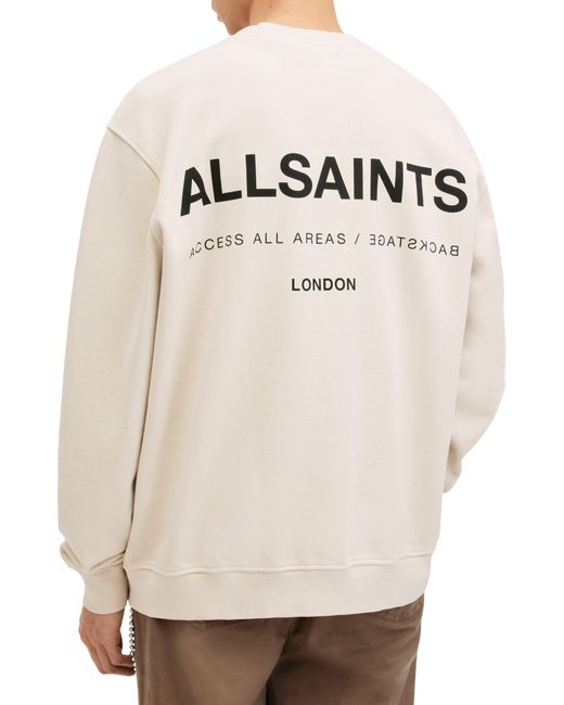 AllSaints Natural Access Cotton Graphic Sweatshirt for men