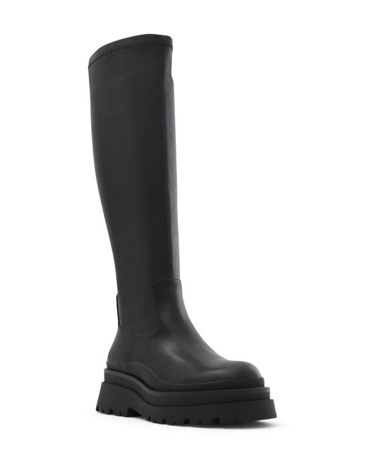 aldo black knee high boots