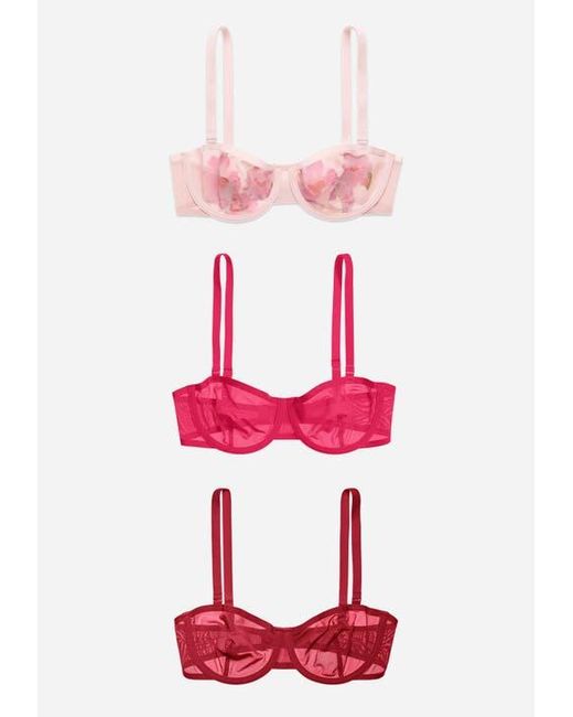CUUP Purple The Balconette Mesh Underwire Bra