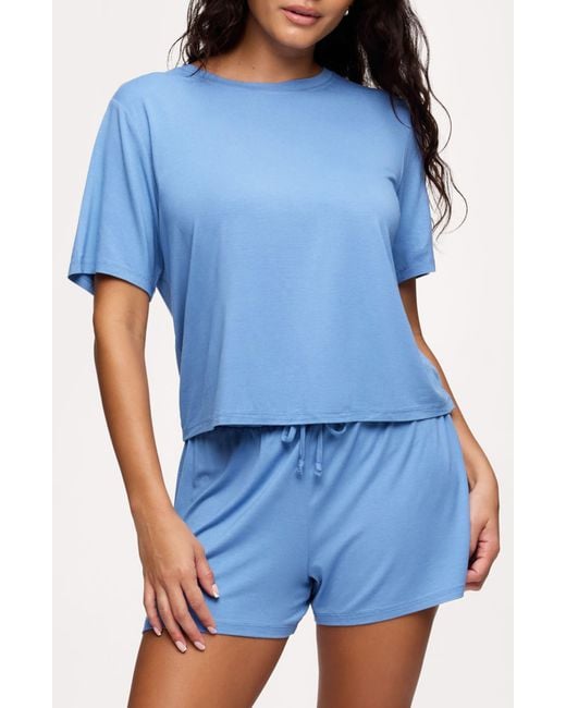 nuuds Blue Pajama Short Set