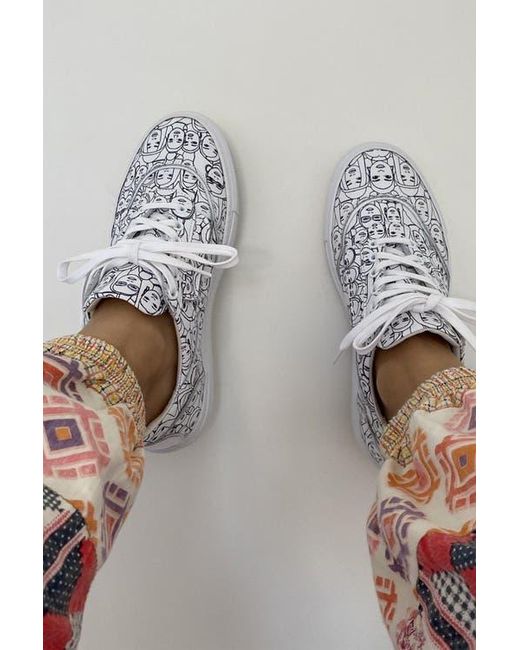Fini White Bold Ty Sneaker