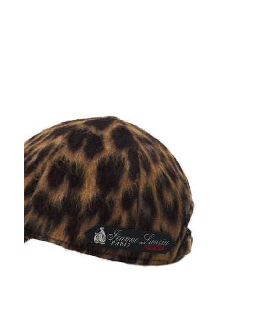 Lanvin Brown Print Cap for men