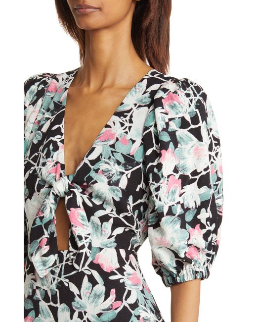 Button tie shop neck dress chelsea28