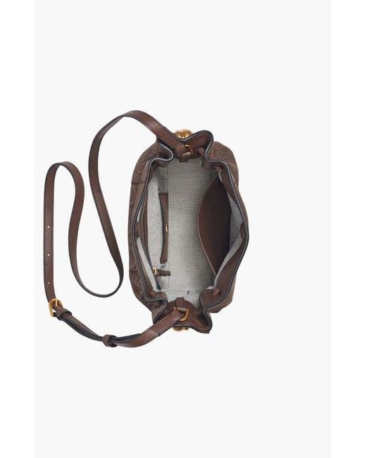 Donna Karan Brown Cashmere Python Suede Crossbody