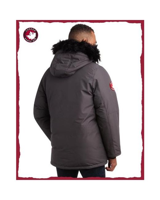 canada weather gear Black Insulated Puffer Jacket for men