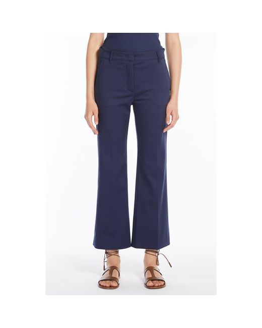 Weekend by Maxmara Blue Bosso Flared Ankle Pants
