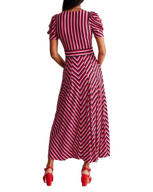 Boden Kristen Stripe A Line Dress in Red Lyst